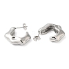 Non-Tarnish 304 Stainless Steel Twist Arch Stud Earrings EJEW-K244-46P-2