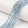 Electroplate Glass Beads Strands EGLA-A034-J6mm-M06-1