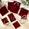 SUPERFINDINGS 8Pcs 2 Style Square Velvet Jewelry Bags TP-FH0001-01B-2