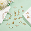 36Pcs 9 Styles Alloy Rhinestone Links/Connectors FIND-UN0016-38-2