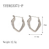 French Vintage Stainless Steel Hoop Earrings YQ8592-7-1