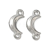 304 Stainless Steel Crescent Moon Links Connector Charms STAS-D211-02P-1