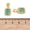 Brass Micro Pave Cubic Zirconia Pendants Settings KK-C172-23G-3