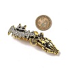 Tibetan Style Alloy Rhinestone Hair Barrettes PHAR-P010-02AG-5