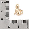 Brass with Clear Cubic Zirconia Charms KK-N256-25B-G-3