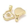 Brass with Clear Cubic Zirconia with Sea Shell Charms KK-Q820-14G-2