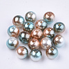 Rainbow ABS Plastic Imitation Pearl Beads OACR-Q174-8mm-09-1