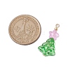 Star Transparent Glass Charms PALLOY-JF02751-2