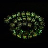Handmade Luminous Foil Glass Beads LAMP-K039-42-4