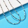 Natural Tourmaline Beaded Necklaces NJEW-JN02492-08-3