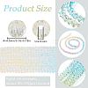10 Strands Transparent Gradient Color Glass Beads Strands GLAA-SC0002-04A-2