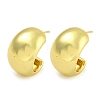 Rack Plating C-Shaped Brass Stud Earrings for Women EJEW-G410-55G-1