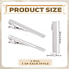 2Pcs 2 Styles Brass Tie Clips for Men AJEW-LP0010-97-2