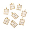Mother's Day Brass Micro Pave Clear Cubic Zirconia Pendants ZIRC-A020-17G-2