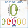 6Pcs 6 Styles Baking Paint Alloy Screw Locking Carabiners FIND-DR0002-08A-2