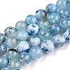 Natural Fire Crackle Agate Beads Strands X-G-S346-8mm-19-1