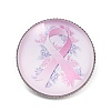 Breast Cancer Awareness Ribbon Glass Brooches LS-JEWB-L019-01A-1
