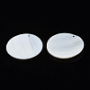 Natural Freshwater Shell Pendants SHEL-N026-178-3