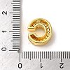Brass Micro Pave Clear Cubic Zirconia Charms ZIRC-C009-01G-C-3