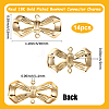 14Pcs Brass Bowknot Connector Charms KK-BBC0021-74-2