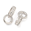 925 Sterling Silver Micro Pave Clear Cubic Zirconia Twister Clasps STER-B005-46P-2