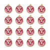 Golden Plated Alloy Enamel Charms X-ENAM-S118-08Y-2