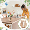 Wooden Puzzle Flower Vase Figurines DIY-WH0308-567-4