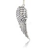 Antique Silver Plated Alloy Wing Big Pendants LS-ALRI-N019-04-1