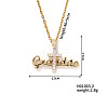 Fashionable Hip-hop Cross Pendant Necklace with Sparkling Rhinestone SP0076-2-1