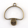 Rack Plating Alloy Open Back Bezel Pendants PALLOY-S047-35F-FF-2