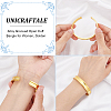 Unicraftale 1Pc Alloy Grooved Open Cuff Bangle for Women BJEW-UN0001-39G-1