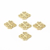 Brass Micro Pave Clear Cubic Zirconia Connector Charms KK-E068-VB338-4