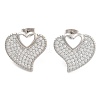 Brass Pave Cubic Zirconia Stud Earrings EJEW-U005-10P-1