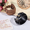 2Pcs 2 Colors Cowhide Cord Wide Cord Bracelets BJEW-CL0001-40-4