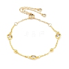 Brass Cable Chains Slider Bracelets BJEW-JB11813-2