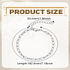 1Pc Stainless Steel Paperclip Chain Bracelets for Women BJEW-LP0002-24P-2