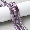 Natural Lepidolite/Purple Mica Stone Beads Strands G-M445-B02-01-1