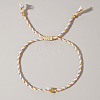 Mother's Day Adjustable Brass Bead Braided Bead Bracelets YE2550-4-1
