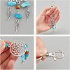  Woven Net/Web with Feather Alloy Keychain KEYC-NB0001-35-5