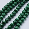 Natural Malachite Beads Strands G-F571-27AA1-10mm-1