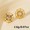 Vintage French Style Stainless Steel Sun Stud Earrings BK1028-2-2