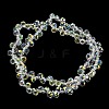 AB Color Plated Electroplate Transparent Glass Beads Strands EGLA-M030-01A-AB01-1