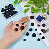 40Pcs 4 Styles 1-Hole Plastic Buttons BUTT-DC0001-04-3