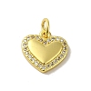 Real 18K Gold Plated Brass Pave Cubic Zirconia Pendants KK-M283-08G-01-1