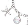 Ocean 304 Stainless Steel Charm Bracelets BJEW-JB12550-3