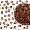 300Pcs Two Tone Transparent Spray Painted Acrylic Beads ACRP-YW0001-16G-1