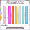 42Pcs 7 Colors Plastic Toothbrush Case CON-GO0001-10-2