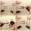 CHGCRAFT Alloy Snap Lock Clasps FIND-CA0008-42A-P-3