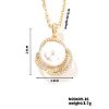 Brass Pave Clear Cubic Zirconia Pendant Necklaces ER6847-5