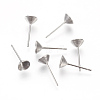 Non-Tarnish 304 Stainless Steel Post Stud Earring Settings STAS-E446-01D-P-2